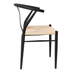 KH1201100122 Krzesło WISHBONE METAL naturalne King Home