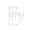 KH1201100122 Krzesło WISHBONE METAL naturalne King Home