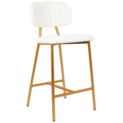 KH1201100125 Krzesło barowe FABIOLA BOUCLE białe King Home