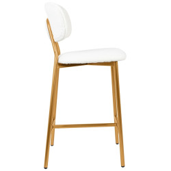 KH1201100125 Krzesło barowe FABIOLA BOUCLE białe King Home