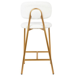 KH1201100125 Krzesło barowe FABIOLA BOUCLE białe King Home