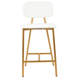 KH1201100125 Krzesło barowe FABIOLA BOUCLE białe King Home