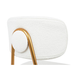 KH1201100125 Krzesło barowe FABIOLA BOUCLE białe King Home