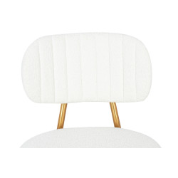 KH1201100125 Krzesło barowe FABIOLA BOUCLE białe King Home