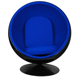 JH-066.BLACK.BLUE Fotel BALL BLACK niebieski King Home