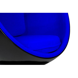 JH-066.BLACK.BLUE Fotel BALL BLACK niebieski King Home