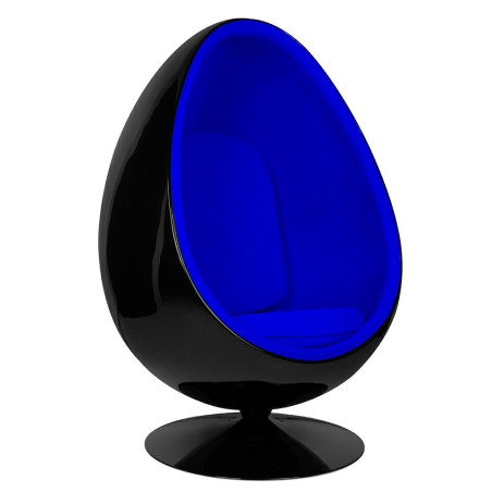 JH-069.BLACK.BLUE Fotel OVALIA BLACK niebieski King Home