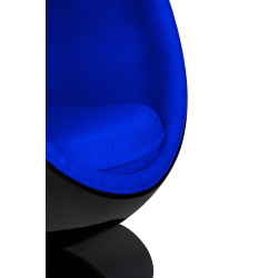 JH-069.BLACK.BLUE Fotel OVALIA BLACK niebieski King Home