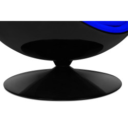 JH-069.BLACK.BLUE Fotel OVALIA BLACK niebieski King Home