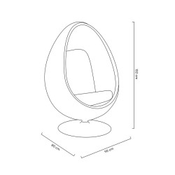 JH-069.BLACK.BL Fotel OVALIA BLACK czarny King Home