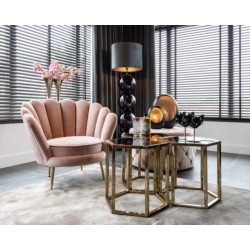 S4439 PINK VELVET RICHMOND fotel PERLA PINK VELVET King Home