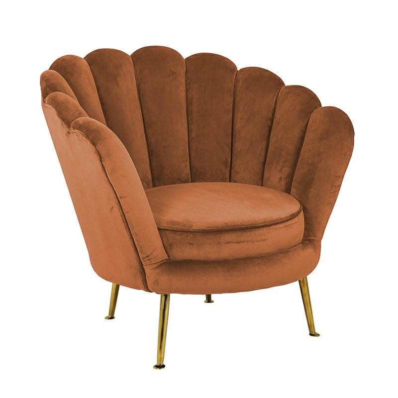 S4439 RUST VELVET RICHMOND fotel PERLA RUST VELVET King Home