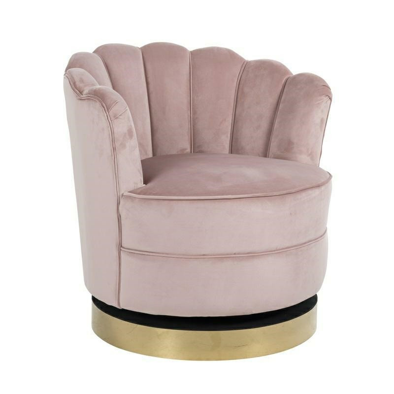 S4442 PINK VELVET RICHMOND fotel obrotowy MILA PINK VELVET King Home
