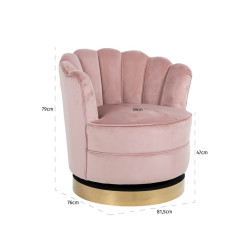 S4442 PINK VELVET RICHMOND fotel obrotowy MILA PINK VELVET King Home