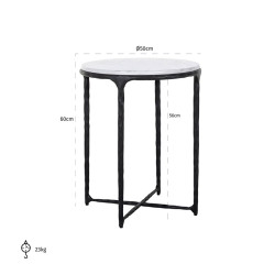 7601 RICHMOND stolik SMITH 50 czarny King Home