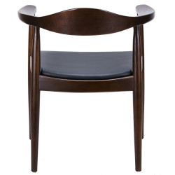 DC-604.DARK.BROWN Krzesło KENNEDY ciemnobrązowe - drewno jesion, ekoskóra King Home