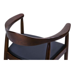 DC-604.DARK.BROWN Krzesło KENNEDY ciemnobrązowe - drewno jesion, ekoskóra King Home