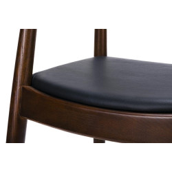 DC-604.DARK.BROWN Krzesło KENNEDY ciemnobrązowe - drewno jesion, ekoskóra King Home