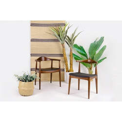 DC-604.DARK.BROWN Krzesło KENNEDY ciemnobrązowe - drewno jesion, ekoskóra King Home