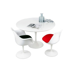 GT-09R.100 Stół TULIP PREMIUM 100 biały  - MDF, metal King Home