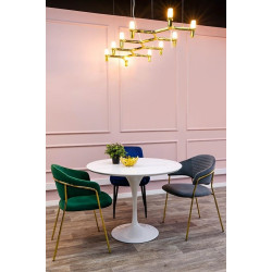 GT-09R.100 Stół TULIP PREMIUM 100 biały  - MDF, metal King Home