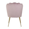 S4445 PINK VELVET RICHMOND krzesło PIPPA PINK - welur, podstawa złota King Home