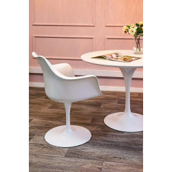 GT-09R.100 Stół TULIP PREMIUM 100 biały  - MDF, metal King Home