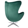 HE-066.HM8-18.DGREEN Fotel EGG SZEROKI VELVET ciemny zielony. 18 - welur, podstawa stal King Home