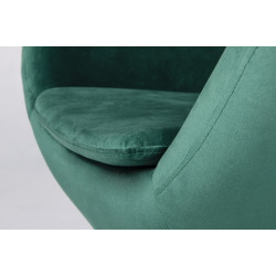 HE-066.HM8-18.DGREEN Fotel EGG SZEROKI VELVET ciemny zielony. 18 - welur, podstawa stal King Home