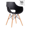 PW007.BLACK MODESTO fotel FORO czarny - podstawa bukowa King Home