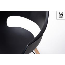 PW007.BLACK MODESTO fotel FORO czarny - podstawa bukowa King Home