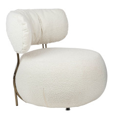 KH1301100130 Fotel LOW TEDDY biały King Home