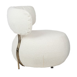 KH1301100130 Fotel LOW TEDDY biały King Home