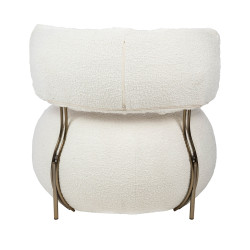 KH1301100130 Fotel LOW TEDDY biały King Home