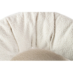 KH1301100130 Fotel LOW TEDDY biały King Home