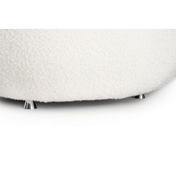 KH1301100130 Fotel LOW TEDDY biały King Home