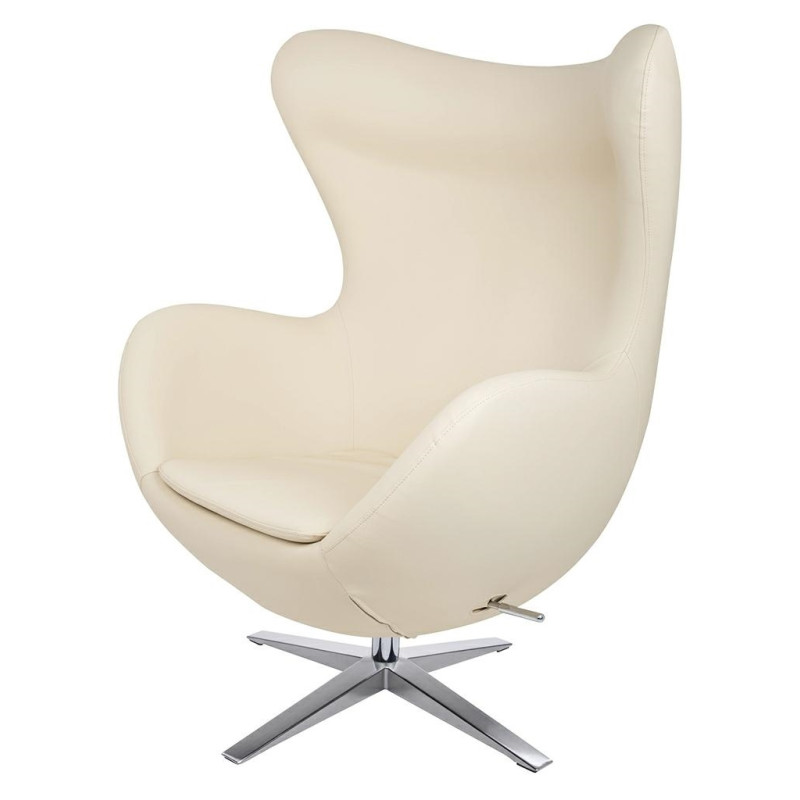 KH1301100131 Fotel EGG SZEROKI PU beżowy King Home