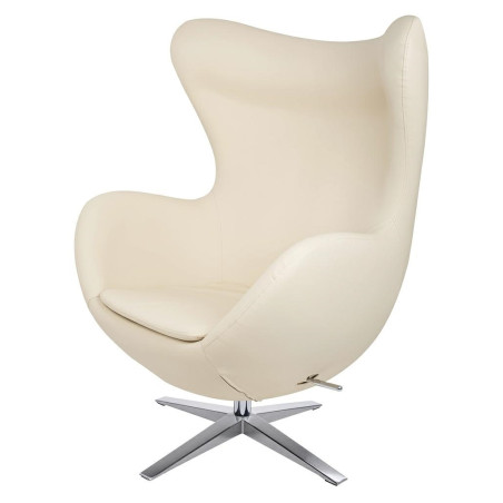 KH1301100131 Fotel EGG SZEROKI PU beżowy King Home