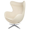 KH1301100131 Fotel EGG SZEROKI PU beżowy King Home