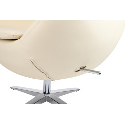 KH1301100131 Fotel EGG SZEROKI PU beżowy King Home