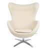 KH1301100131 Fotel EGG SZEROKI PU beżowy King Home