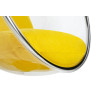 JH-200.36 Fotel wiszący BUBBLE poduszka żółta - korpus akryl, poduszka wełna King Home
