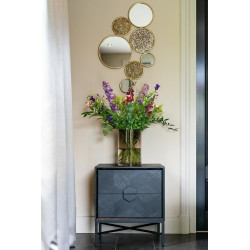 -MI-0066 RICHMOND lustro ścienne ISAIHA złote King Home