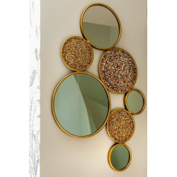 -MI-0066 RICHMOND lustro ścienne ISAIHA złote King Home