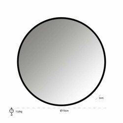 -MI-0057 RICHMOND lustro ścienne MAEVY 110 czarne King Home