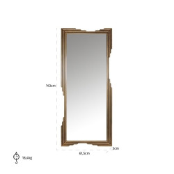 -MI-0085 RICHMOND lustro ścienne EVY - szczotkowane złoto King Home