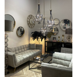 -MI-0077 RICHMOND lustro ścienne AFTON S - szczotkowane złoto King Home