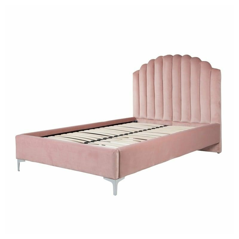 S6001 PINK VELVET RICHMOND łóżko BELMOND 120x200 różowe - welur King Home