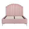S6001 PINK VELVET RICHMOND łóżko BELMOND 120x200 różowe - welur King Home