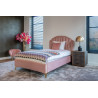S6001 PINK VELVET RICHMOND łóżko BELMOND 120x200 różowe - welur King Home